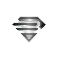 letter B diamond logo elegant design, diamond icon template, suitable for your company vector