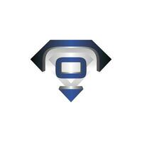 letter O diamond logo elegant design, diamond icon template, suitable for your company vector