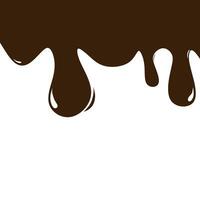 Chocolate drip melted for baked bread vector eps format