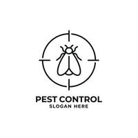 mosca parásito controlar logo diseño vector ilustración. parásito controlar logo