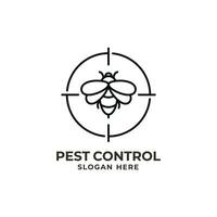 Wasp pest control logo design vector illustration. Pest control logo