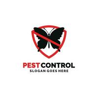 Butterfly pest control logo design vector illustration. Pest control logo