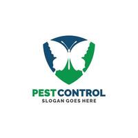 Butterfly pest control logo design vector illustration. Pest control logo