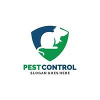 Mouse rat pest control logo design vector illustration. Pest control logo