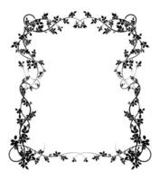 large complex frame pattern with rose hip climbing vector