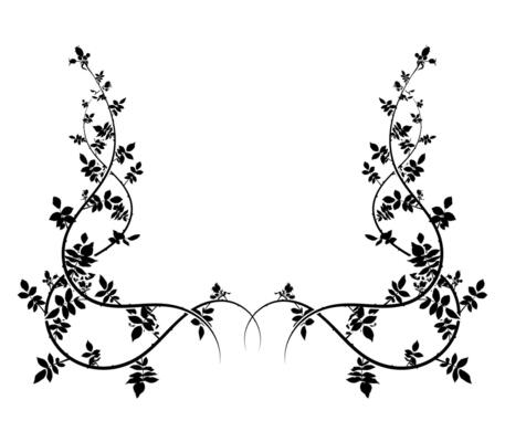 Victorian plant pattern with rose hips new vector