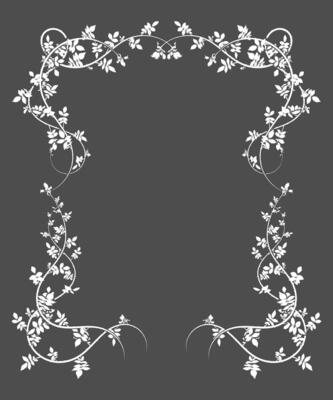 frame on a gray background climbing plant rose hip