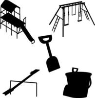 Playground Silhouette Vector on white background