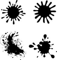 Ink Silhouette Vector on white background