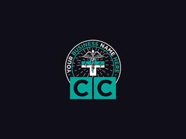 Modern Heard Cc Logo Icon, Minimalist CC Medical Letter Icon For You vector