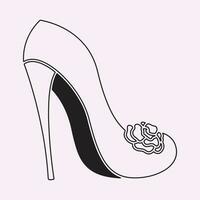 high heels Outline style vector design element, Pumps black line icon. Pictogram for web page, mobile app, promo. UI UX GUI design element. Editable stroke. illustration