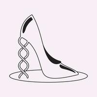 high heels Outline style vector design element, Pumps black line icon. Pictogram for web page, mobile app, promo. UI UX GUI design element. Editable stroke. illustration