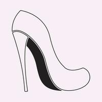 high heels Outline style vector design element, Pumps black line icon. Pictogram for web page, mobile app, promo. UI UX GUI design element. Editable stroke. illustration