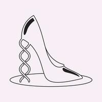 high heels Outline style vector design element, Pumps black line icon. Pictogram for web page, mobile app, promo. UI UX GUI design element. Editable stroke. illustration