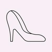 accessory, background, black, elegance, elegant, fashion, female, foot, footwear, girl, glamour, heel, high, icon, illustration, isolated, lady, line, outline, shoe, style, symbol, vector, white vector