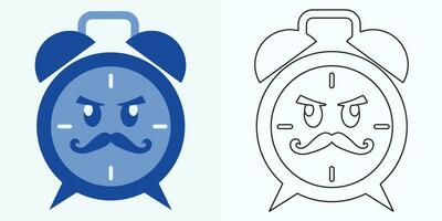 new style Analog clock flat vector icon. Symbol of time management, chronometer with hour, minute, and second arrow. Simple illustration isolated on a white background.