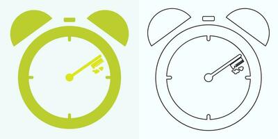 new style Analog clock flat vector icon. Symbol of time management, chronometer with hour, minute, and second arrow. Simple illustration isolated on a white background.