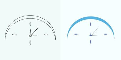 new style Analog clock flat vector icon. Symbol of time management, chronometer with hour, minute, and second arrow. Simple illustration isolated on a white background.