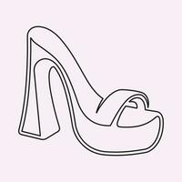 high heels Outline style vector design element, Pumps black line icon. Pictogram for web page, mobile app, promo. UI UX GUI design element. Editable stroke. illustration