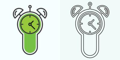 new style Analog clock flat vector icon. Symbol of time management, chronometer with hour, minute, and second arrow. Simple illustration isolated on a white background.
