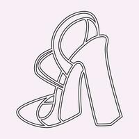 high heels Outline style vector design element, Pumps black line icon. Pictogram for web page, mobile app, promo. UI UX GUI design element. Editable stroke. illustration