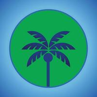 Palm tree silhouette icon. simple flat vector illustration