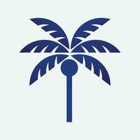 Palm tree silhouette icon. simple flat vector illustration