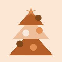 Christmas trees. Colorful vector illustration in flat cartoon style