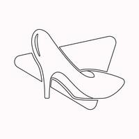 alto tacones Zapatos vector icono. lleno plano firmar para móvil concepto y web diseño. mujer zapato glifo icono. símbolo, logo ilustración