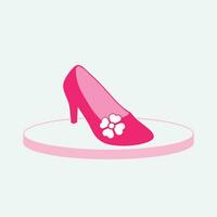 High heels shoes vector icon. filled flat sign for mobile concept and web design. Women shoe glyph icon. Symbol, logo illustration. Vector graphics,  with pink high heels