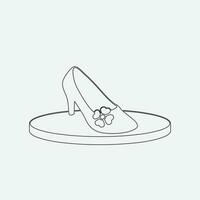 alto tacones Zapatos vector icono. lleno plano firmar para móvil concepto y web diseño. mujer zapato glifo icono. símbolo, logo ilustración