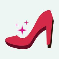 High heels shoes vector icon. filled flat sign for mobile concept and web design. Women shoe glyph icon. Symbol, logo illustration. Vector graphics,  with pink high heels