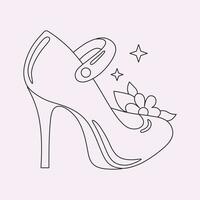 High heels shoes vector icon. filled flat sign for mobile concept and web design. Women shoe glyph icon. Symbol, logo illustration