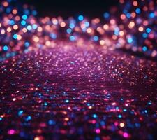 Pink and purple christmas glitter background Ai generated photo