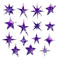 vector ilustración de estrellas. diseño elementos para nuevo año, Navidad, cumpleaños, Días festivos aislado en blanco antecedentes.