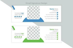 Modern Email Signature Design Template vector