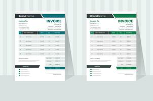 Creative Invoice Design Template Here vector