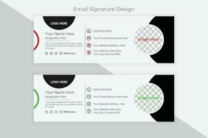 Email signature design in vector