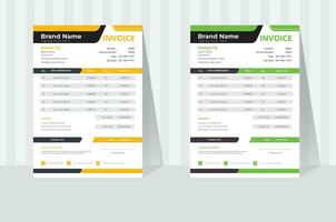 Corporate Invoice Design Template Here vector