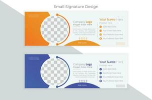 Modern Email Signature Design Template vector