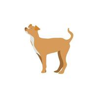 Dog icon in flat color style. Pet animal vector illustration on white isolated background