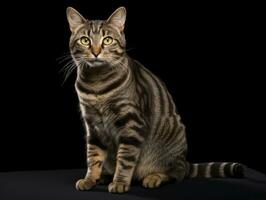 awesome epic photo of cat on white background national geographic style AI Generative