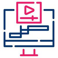 editing video icon for web, UIUX, infographic, etc vector