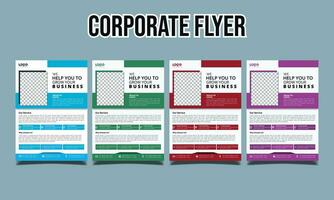 flyer template design with modern and minimalist style use for business brochure and infographic vector