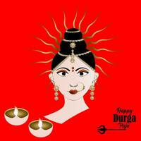 Durga Puja Background Design vector