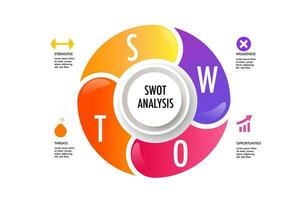 Infographic template for swot analysis for marketing can apply diagram framework vision, Modern step Timeline infographics design vector and presentation business