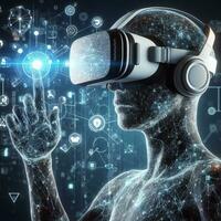 Creative design of cerebral realms AI driven virtual reality design ai generative photo