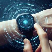 innovador inteligente relojes con combinatorio artificial inteligencia ai generativo foto