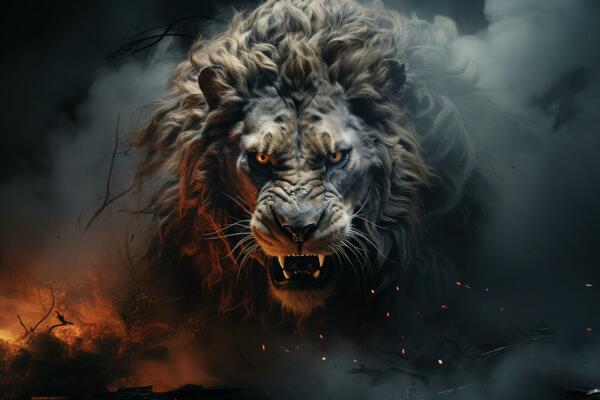 Aggressive Lion Stock Photos, Images and Backgrounds for Free Download