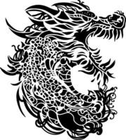 Dragon, vector drawing, chinese dragon, new year, Happy Chinese new year 2024 Zodiac sign, year of the Dragon, Traditional Chinese Dragon. Set of Chinese character translate, vector